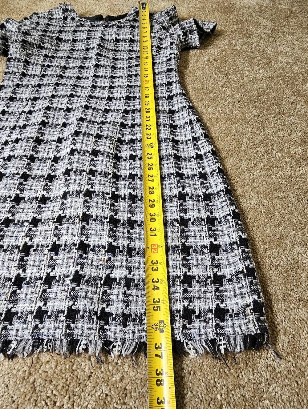 Kate Spade New York Womens Textured Tweed Sheath Dress Black/Grey Size 8